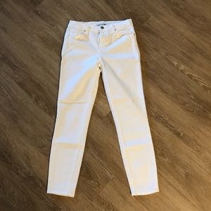 J Brand White Cropped Skinny Jean